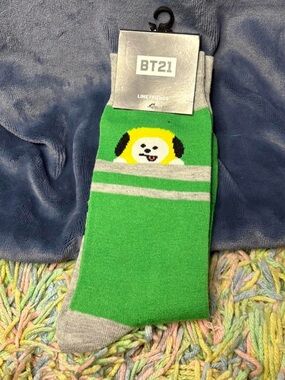 BT21 Green Chimmy Crew Socks by LINE FRIENDS